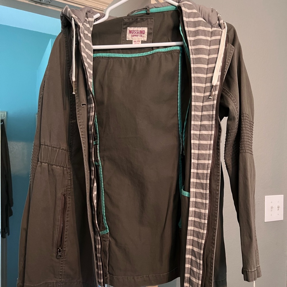 Mossimo hooded twill jacket, NWT